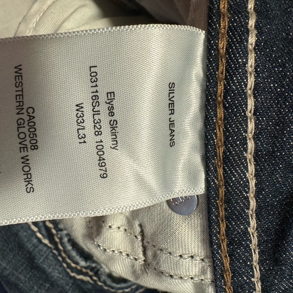 Ladies silver jeans. Distressed. Excellent condition. Elyse skinny. W33/L31 - Picture 4 of 7